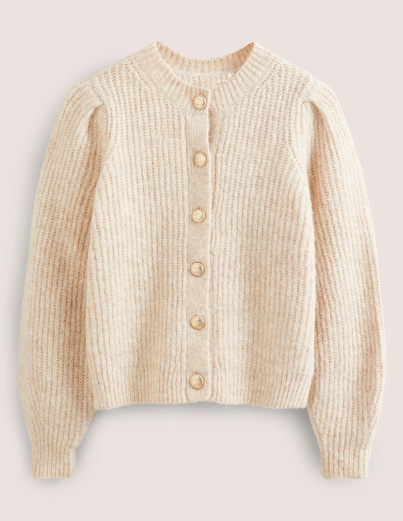 Ribbed Gold Button Cardigan | Boden (US)