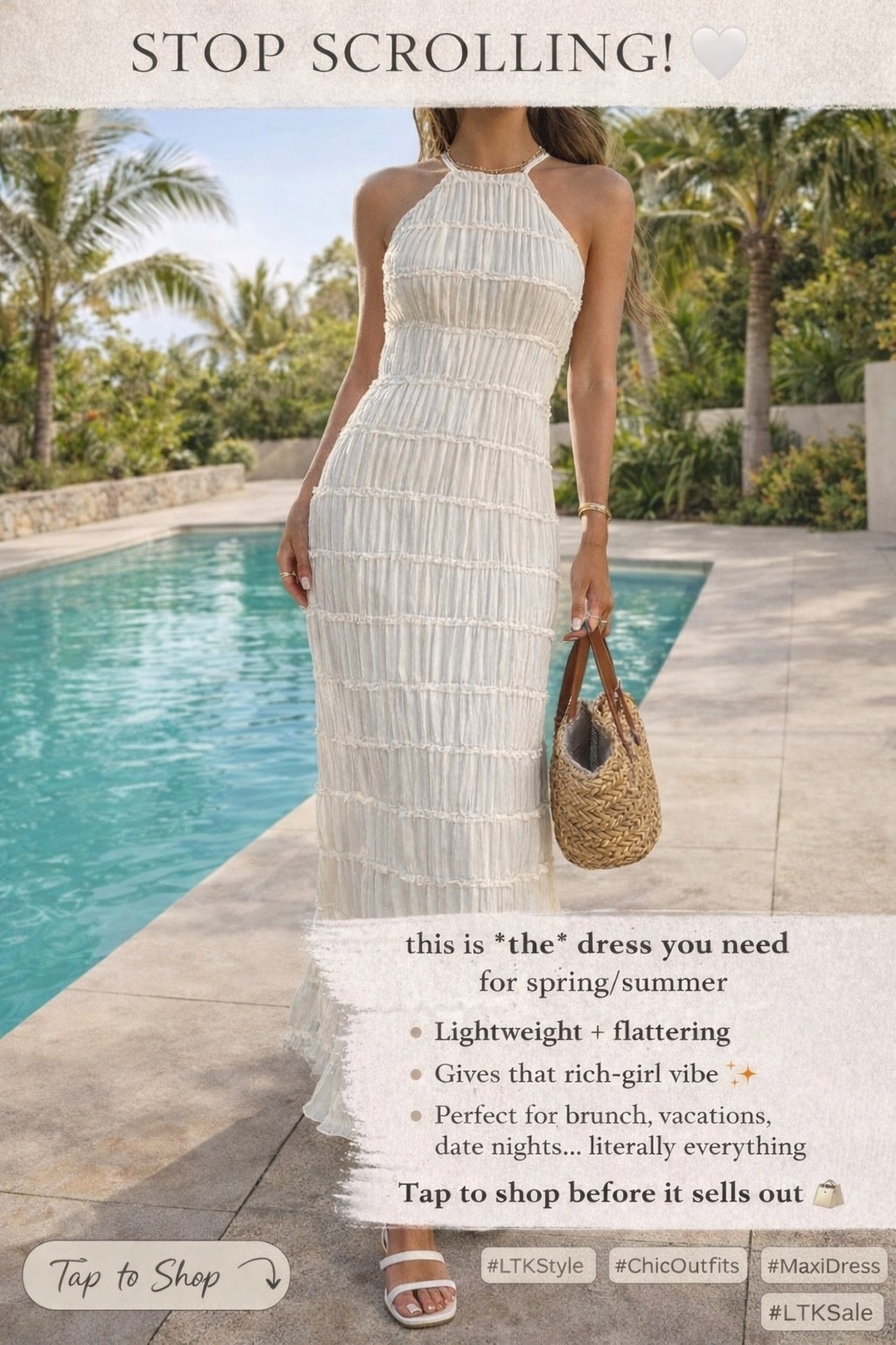 ✨ Effortless elegance in one dress 🤍
This dreamy textured maxi is giving soft, feminine, and timeless. Perfect for brunch, vacation, or a summer event 🌿

Lightweight, flattering, and easy to dress up or down — it’s one of those pieces you’ll keep reaching for.

Tap to shop my look on LTK 🛍️

#LTKStyle #LTKFinds #SummerStyle #NeutralOutfits #EffortlessStyle #MaxiDress #VacationOutfits #LTKSale #ChicStyle #EverydayGlam


#LTKSeasonal #LTKTravel #LTKSaleAlert
