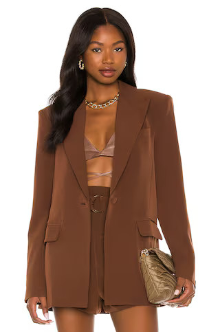Camila Coelho Morena Blazer in Dark Chocolate from Revolve.com | Revolve Clothing (Global)