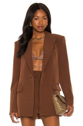 Camila Coelho Morena Blazer in Dark Chocolate from Revolve.com | Revolve Clothing (Global)