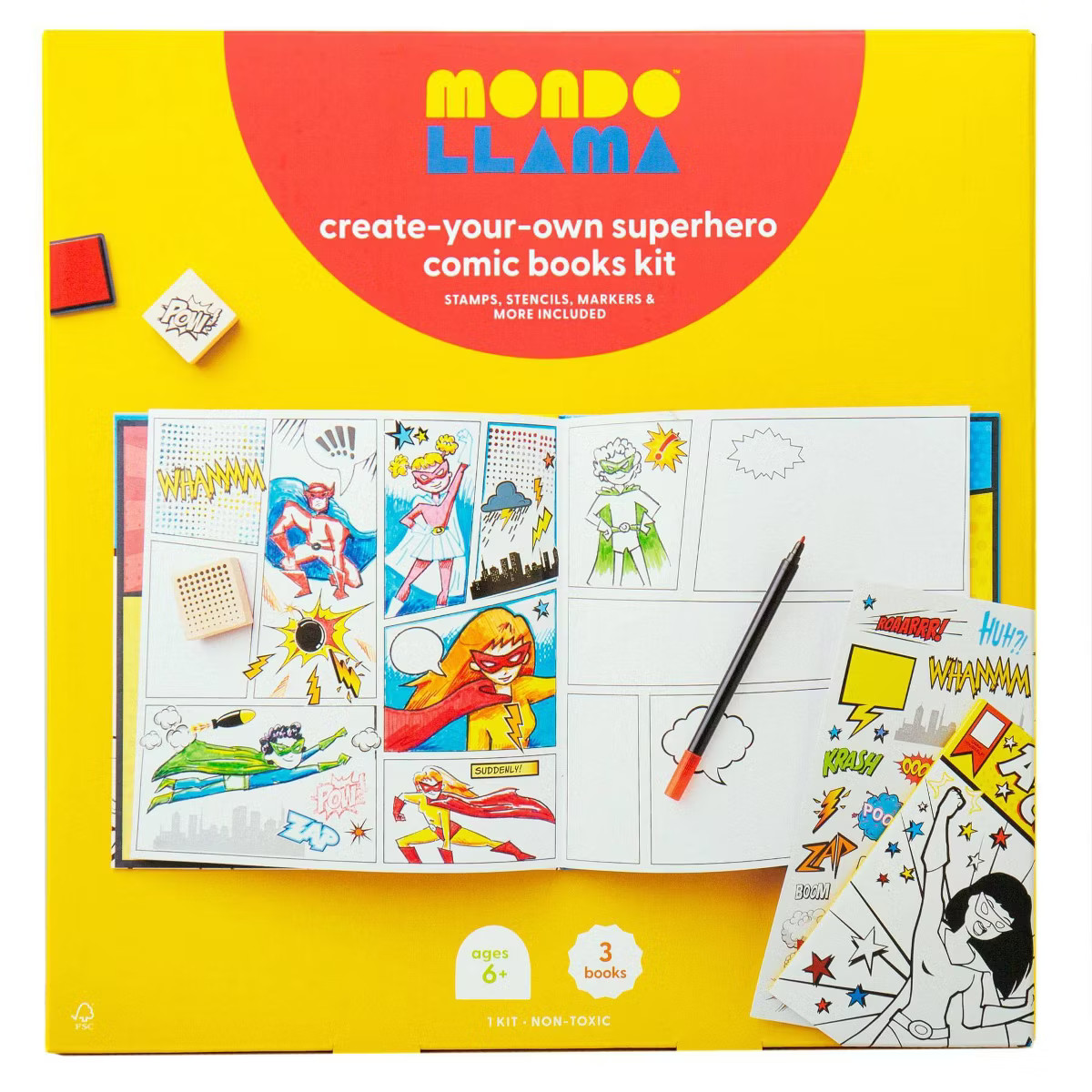 Create-Your-Own Superhero Comic Books Kit - Mondo Llama™ | Target