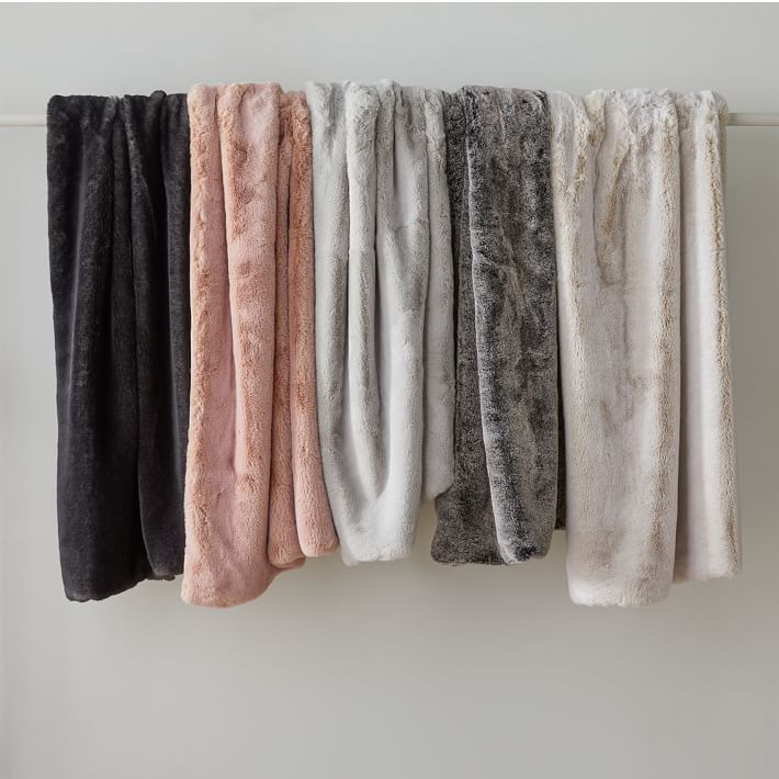 Faux Fur Chinchilla Throw | West Elm (US)