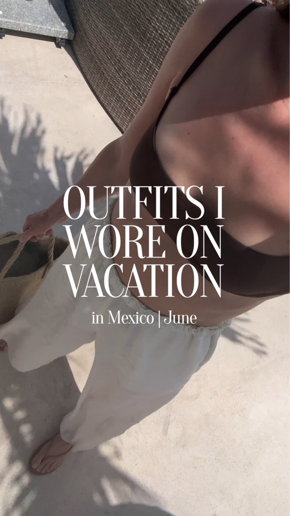 Outfits I wore on vacation in Mexico | swimsuit top + silky pants for the pool. Exact pants are several years old but loooove this brown bikini top. Runs small. 

#LTKFindsUnder50 #LTKTravel #LTKSwim