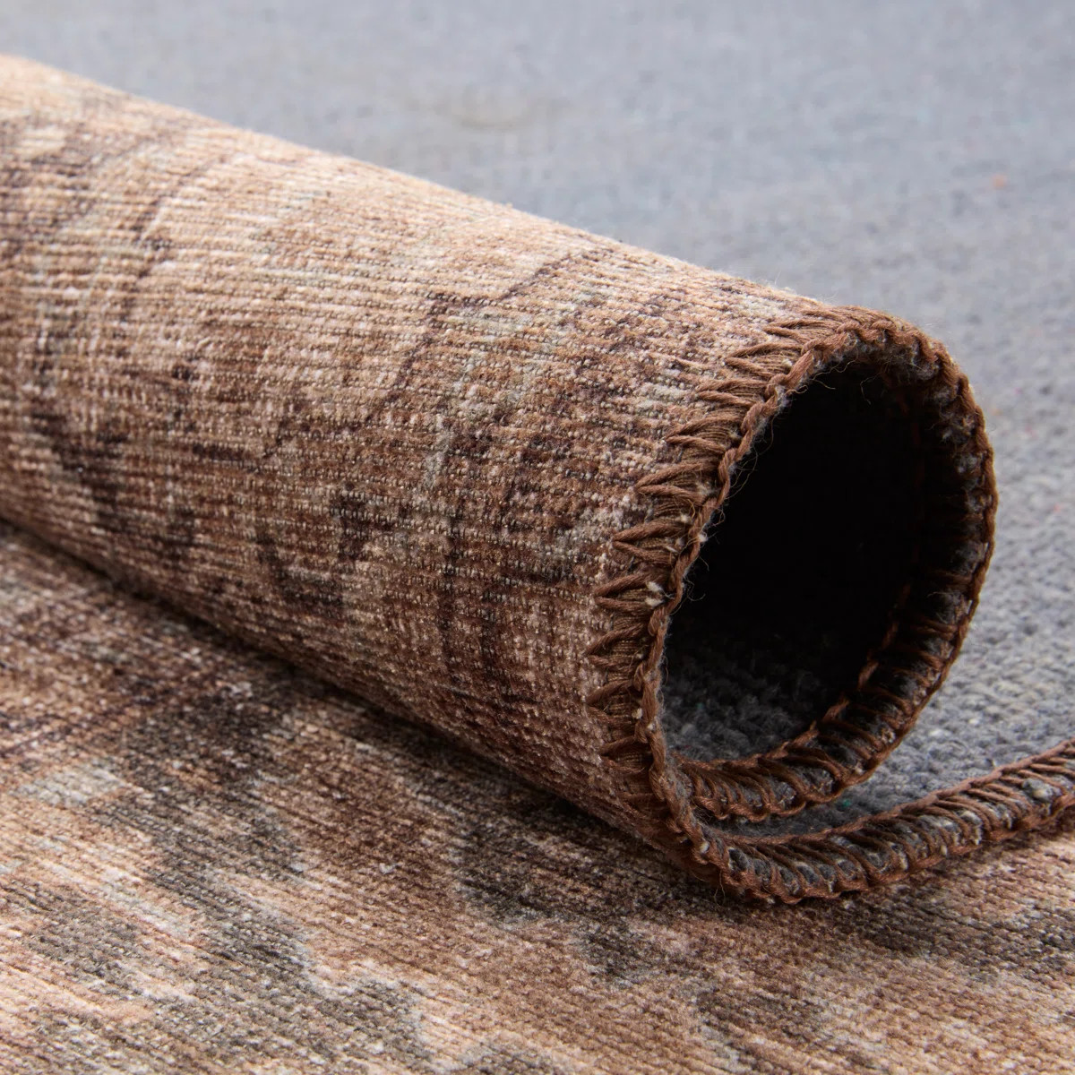 Kate Lester + Jaipur Living Machine Washable Minita Floral Power Loom Polyester Area Rug in Brown... | Wayfair North America