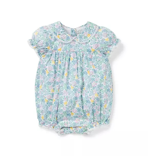 Baby Ditsy Floral Collared Romper | Janie and Jack