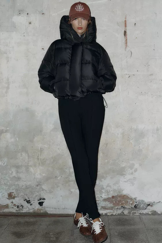 SHORT WATER-REPELLENT WINDPROOF HOODED ANORAK | Zara UK