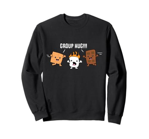 Group Hug Camping Campfire Chocolate Marshmallow S'Mores Sweatshirt | Amazon (US)