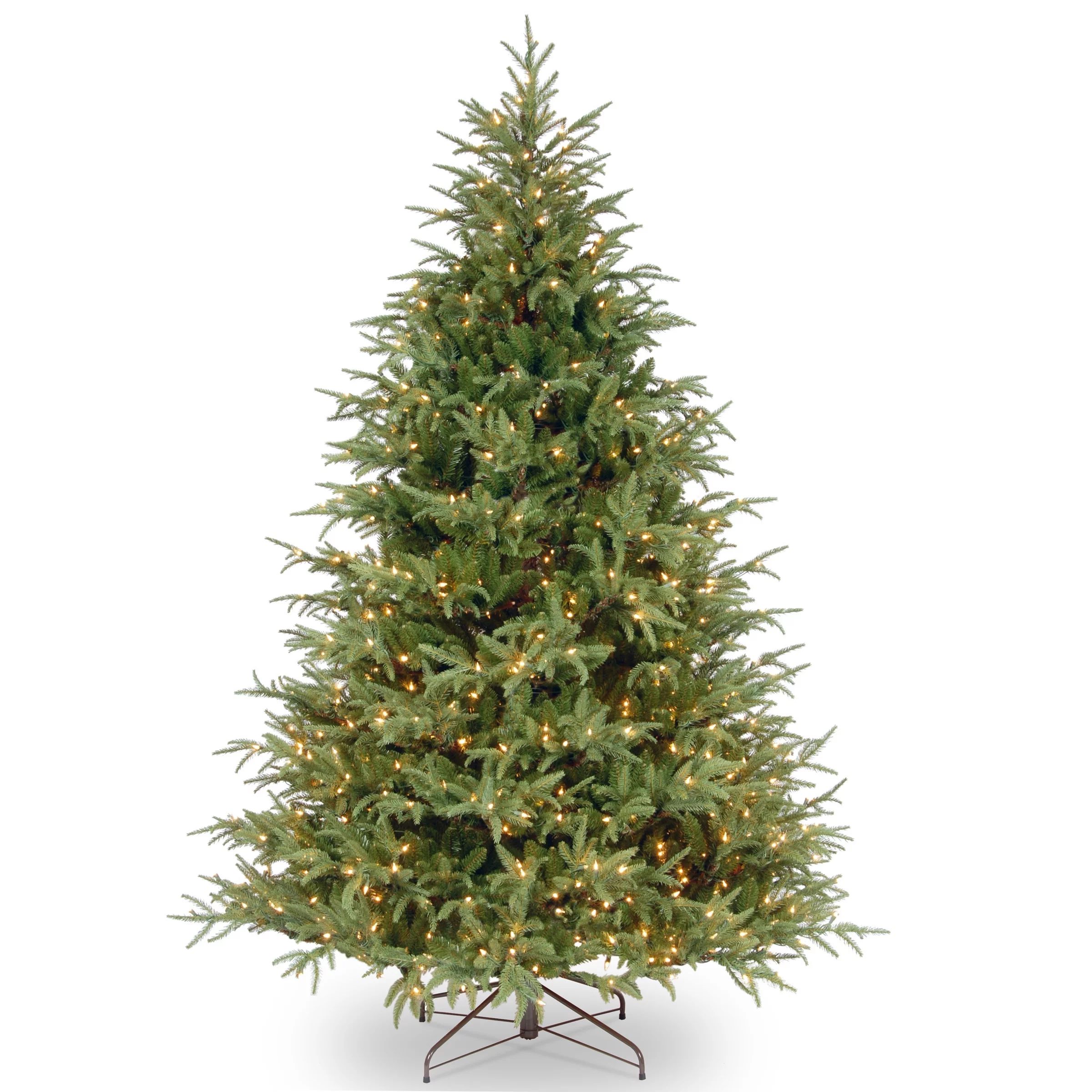 National Tree Company Pre-Lit 'Feel Real' Artificial Full Christmas Tree, Green, Frasier Grande, ... | Walmart (US)