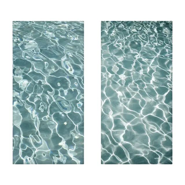 "Pool" Contemporary Photography Print Set - a Pair 36" X 72" | Chairish