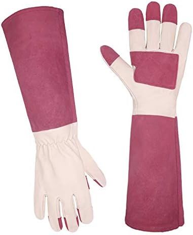 Gardening Gloves for Women & Men, Pigskin Long Sleeve Rose Pruning Gloves, Thorn Proof Garden Wor... | Amazon (US)