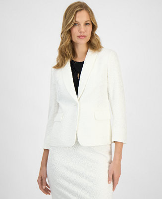 Women's Bonded-Lace Shawl-Collar Blazer, Regular & Petite | Macy's