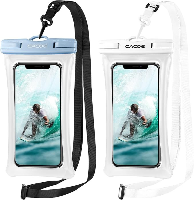 CACOE [Floatable] Floating Universal Waterproof Phone case 2 Pack-Up to 7.0",Waterproof Phone Pou... | Amazon (US)