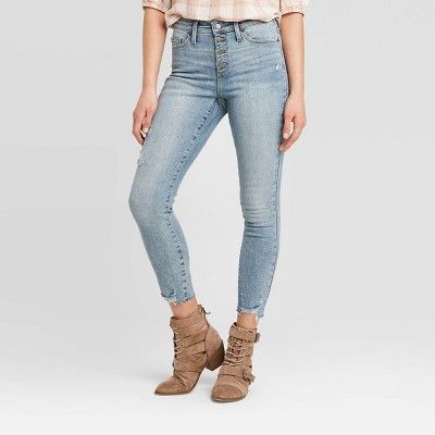 Women's High-Rise Cropped Skinny Jeans - Universal Thread™ Medium Wash | Target