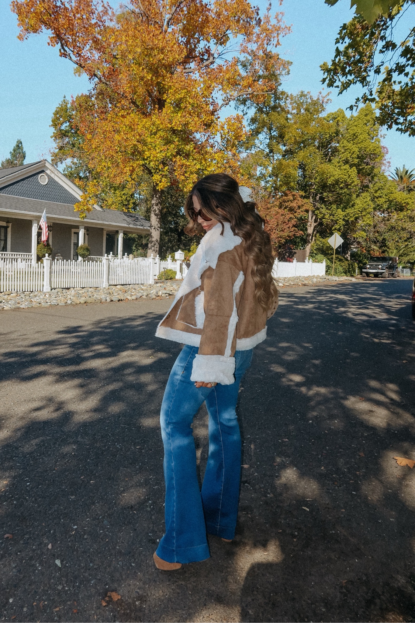30% off my shearling trim jacket with code LTKVICI30! Super comfy, cropped fit, wearing xs
Paired with these flared high waisted jeans

Fall outfit
Staple winter jacket
Suede jacket
Sherpa jacket
Tan jacket
Good American jeans

#LTKSeasonal #LTKHolidaySale #LTKsalealert