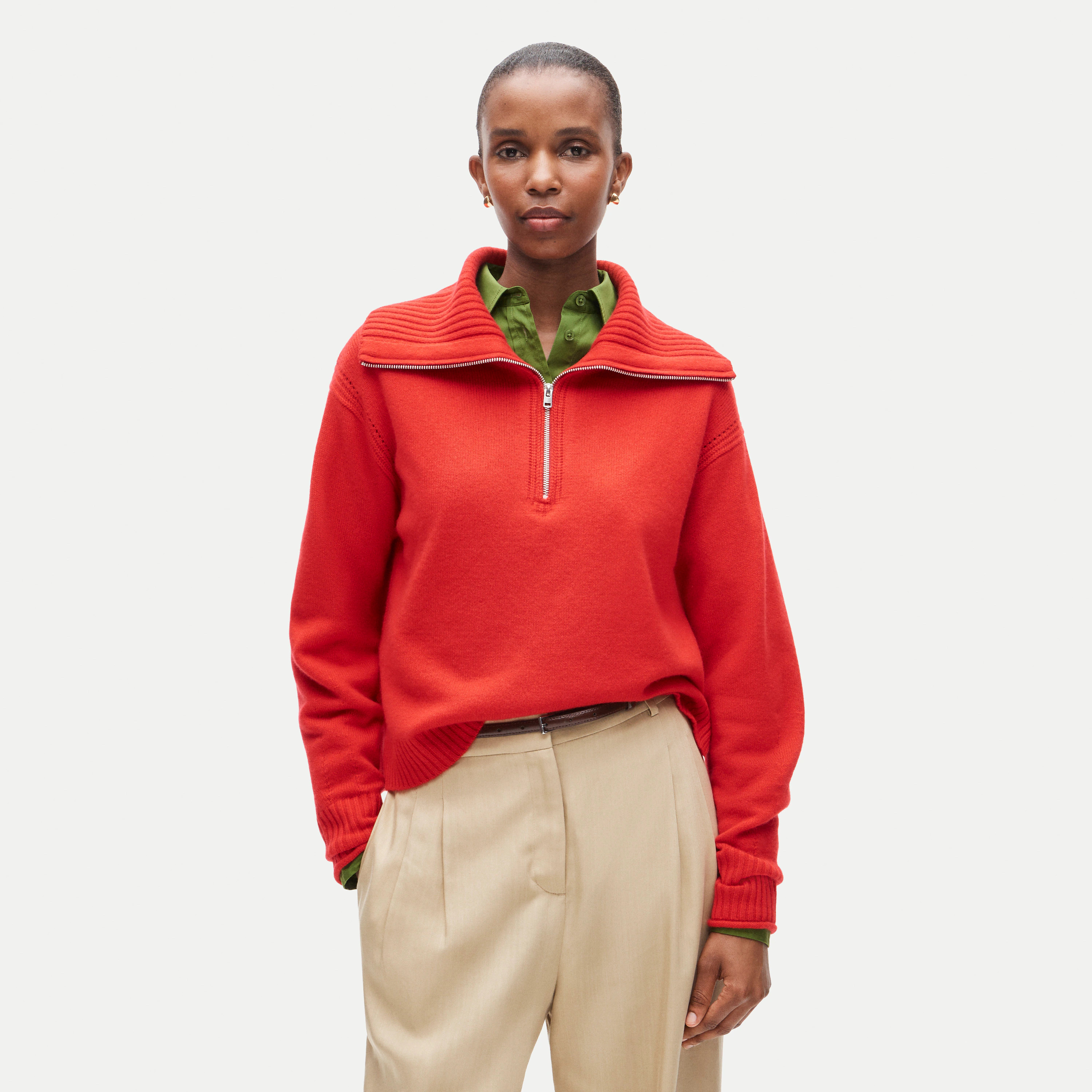 Cashmere quarter-zip sweater | J. Crew US