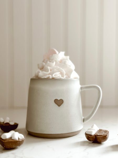 Hot cocoa in a heart mug for Valentine’s Day. 

#LTKSeasonal #LTKhome #LTKFind