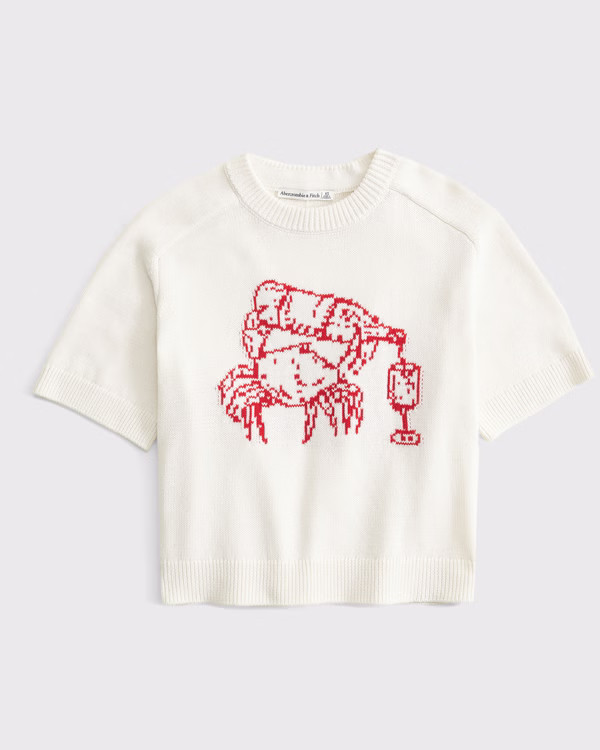 The A&F Madeline Crab Crew Sweater Tee | Abercrombie & Fitch (US)