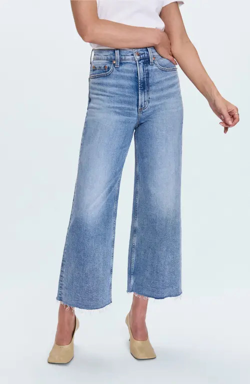 Pistola Lana Raw Hem Ankle Wide Leg Jeans in Bistro at Nordstrom, Size 29 | Nordstrom
