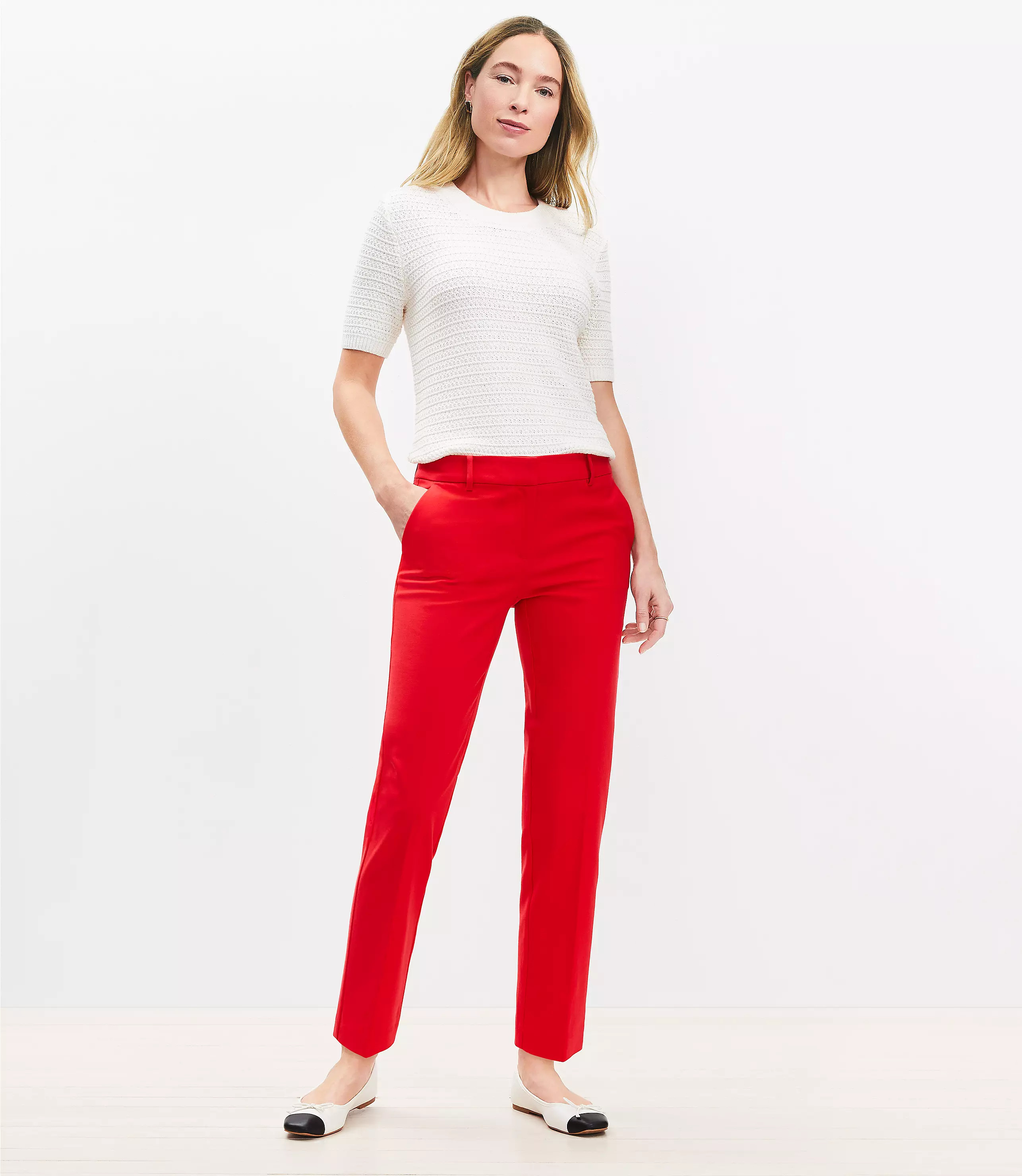 Riviera Slim Pants in Doubleweave | LOFT