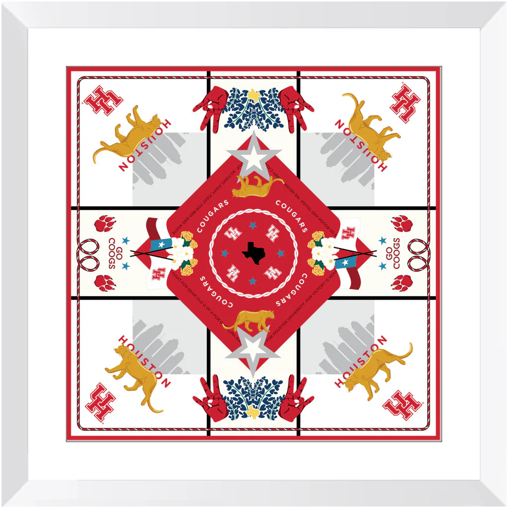 Houston Cougars Scarf Art | Saturday Silks