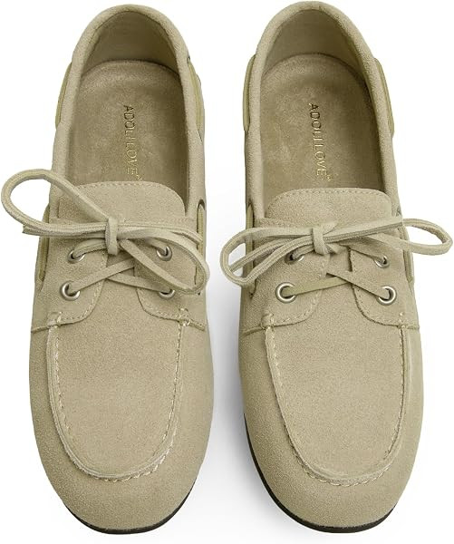 Loafers for Women Slip On Flats Boat Shoes Business Casual Work Comfortable Bow Lace Loafer Dress... | Amazon (US)