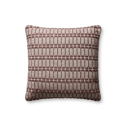 Loloi Chris Loves Julia Poe Burgundy 18" x 18" Cover w/Down Pillow | Amazon (US)
