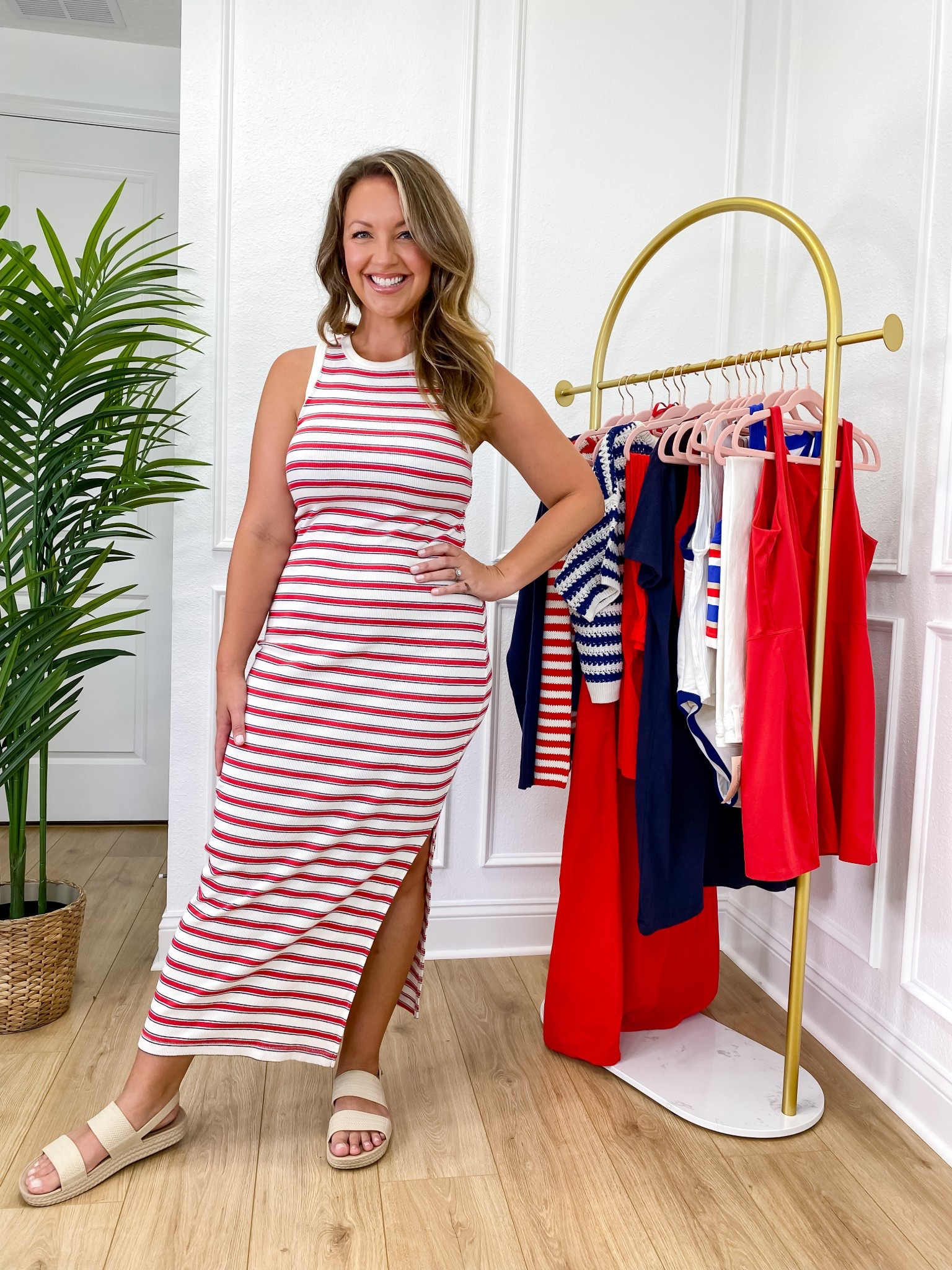 Summer stripes done right 🇺🇸☀️
This red, cream, and blue ribbed tank dress from Target is giving all the festive summer vibes while still being comfy and cute. It’s an easy throw-on-and-go look for cookouts, fireworks, beach days, or just everyday errands. Style it with raffia accessories for that effortless coastal feel!

I’m wearing a Medium | 5’5” | size 8/10
Everything linked for you on my LTK!

#TargetStyle #LTKFinds #LTKUnder50 #MidsizeFashion #SummerDressStyle #FourthOfJulyOutfit #TargetSummerLooks #EffortlessStyle #RibbedDress #LTKEverydayStyle #CoastalInspired #TargetTryOn #4thofjuly #memorialday 

 #LTKSeasonal #LTKMidsize #LTKFindsUnder50