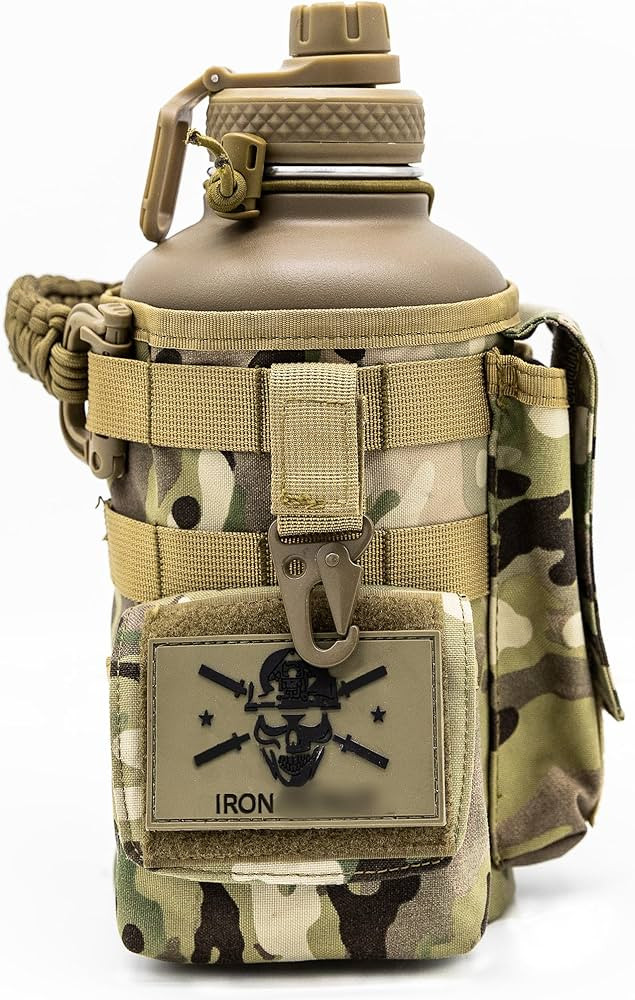 Iron Infidel Battle Bottle - Half Gallon Insulated Water Bottle with Paracord Handle - Large 64 o... | Amazon (US)