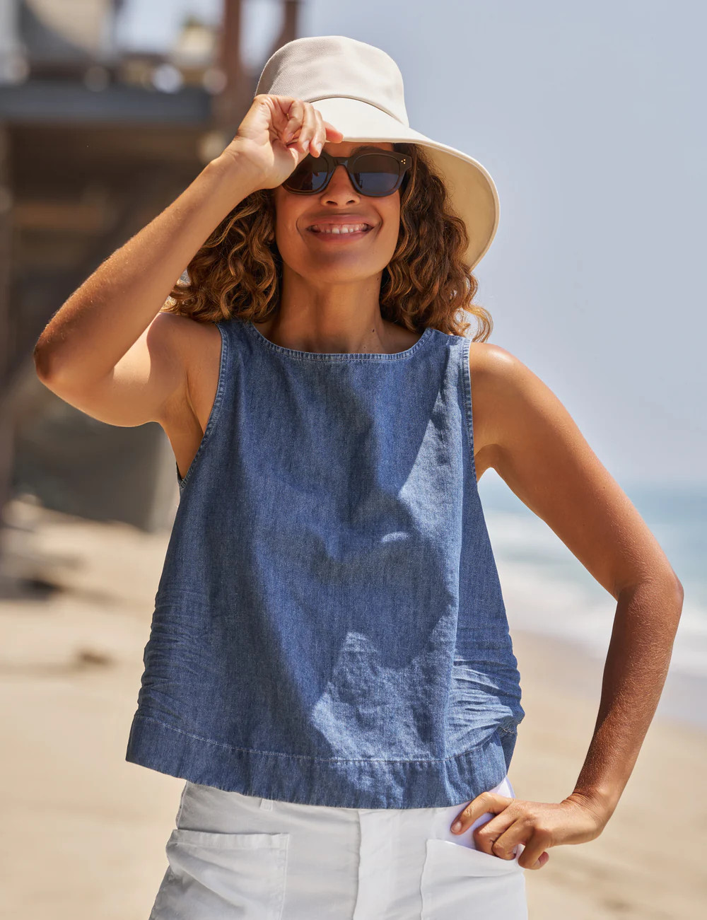 SHELLEY Distressed Indigo Wash, Famous Denim | Frank & Eileen