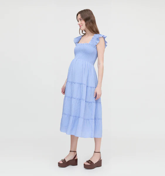 The Maternity Ellie Nap Dress - Bluebird | Hill House Home US