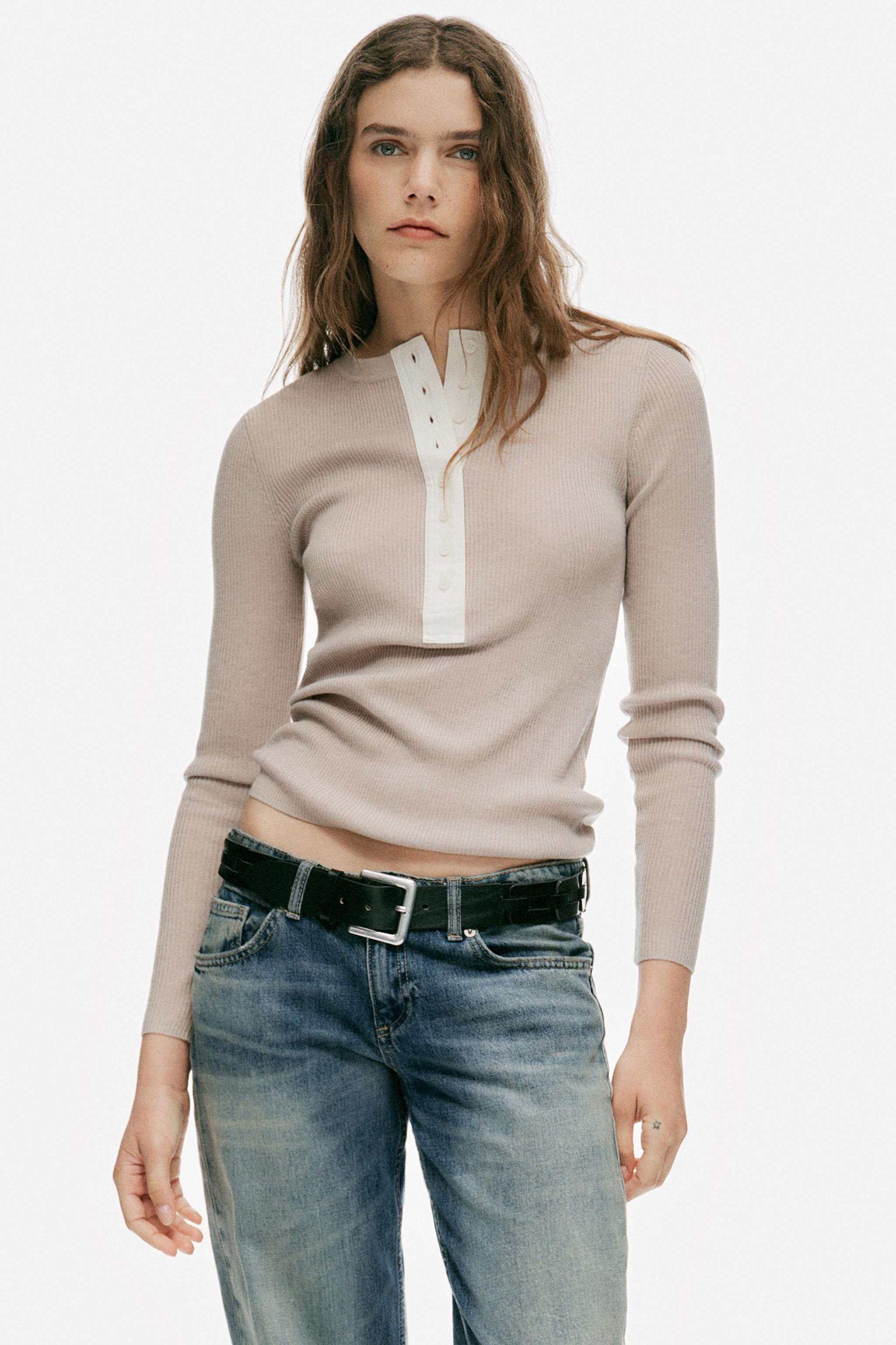 WOOL-BLEND BUTTON JUMPER | Zara US