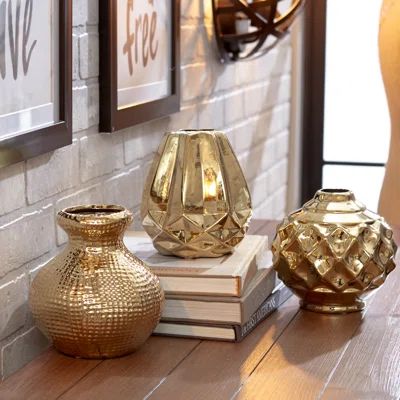 Mercury Row Sila 3 Piece Ceramic Vase Set (Set of 3) | Wayfair North America