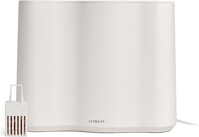 Vitruvi Cloud Bedside Humidifier, White Humidifier, 24 Hr Run Time, 602ft Coverage, Large Home Be... | Amazon (US)