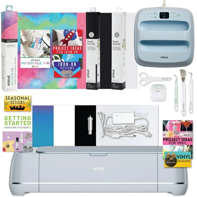 Cricut Maker 3 Easy Press 3 Machine Combo Bundle | Walmart (US)