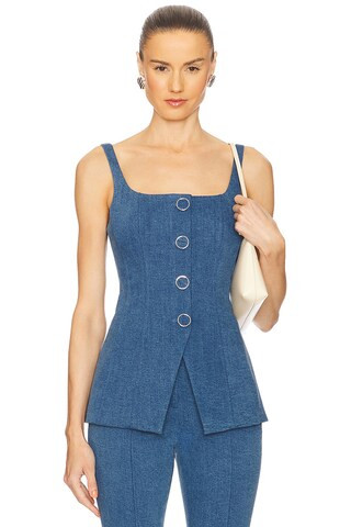 Jessup Vest in Dark Oxford | Revolve Clothing (Global)