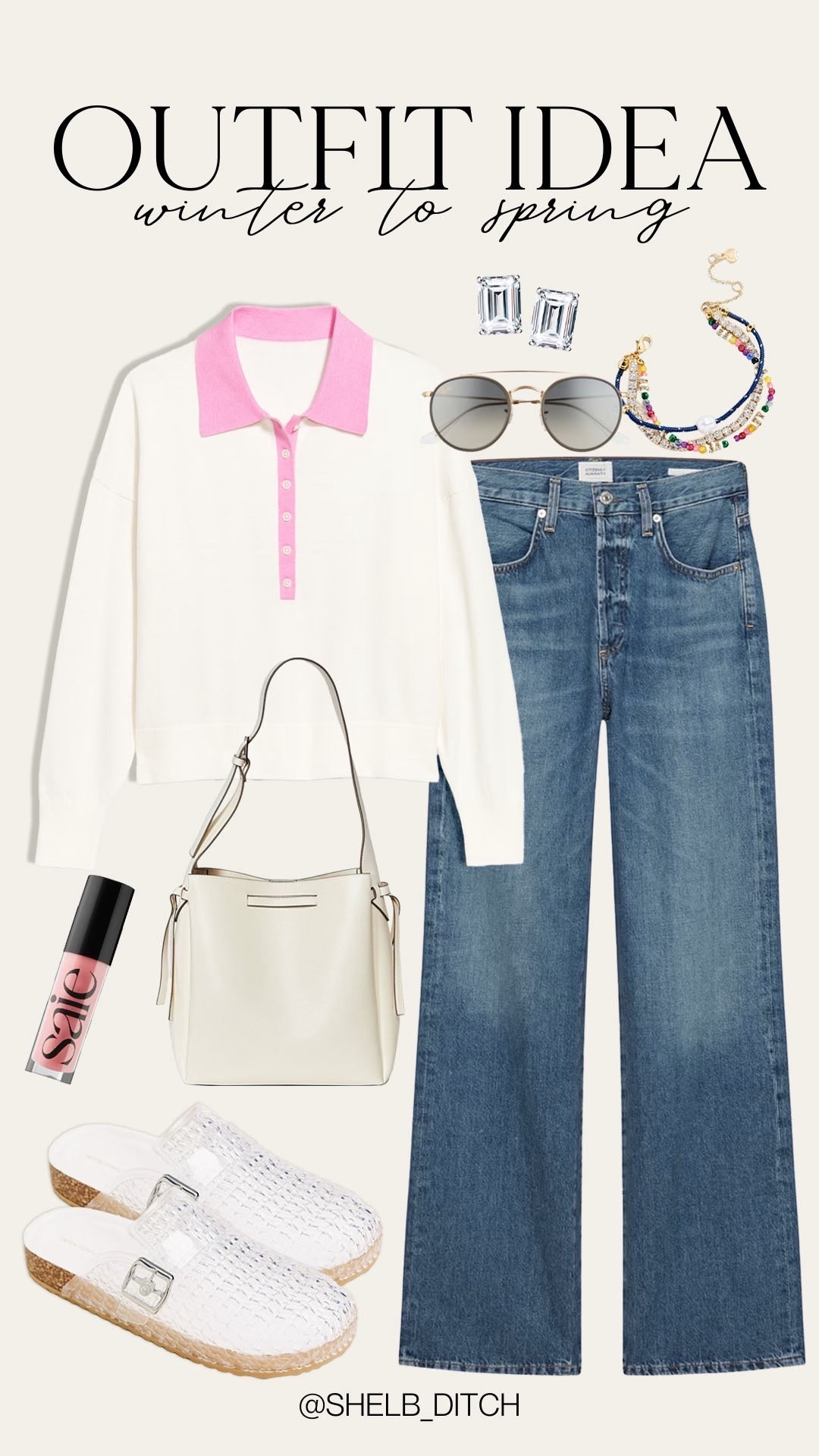 Winter to spring outfit idea. Early spring outfit idea. Fave trendy spring clogs. Flattering denim. Old navy new arrivals. Old navy spring sweater. Target fashion. Target ivory spring tote  

#LTKootd #LTKmomlife #LTKSeasonal