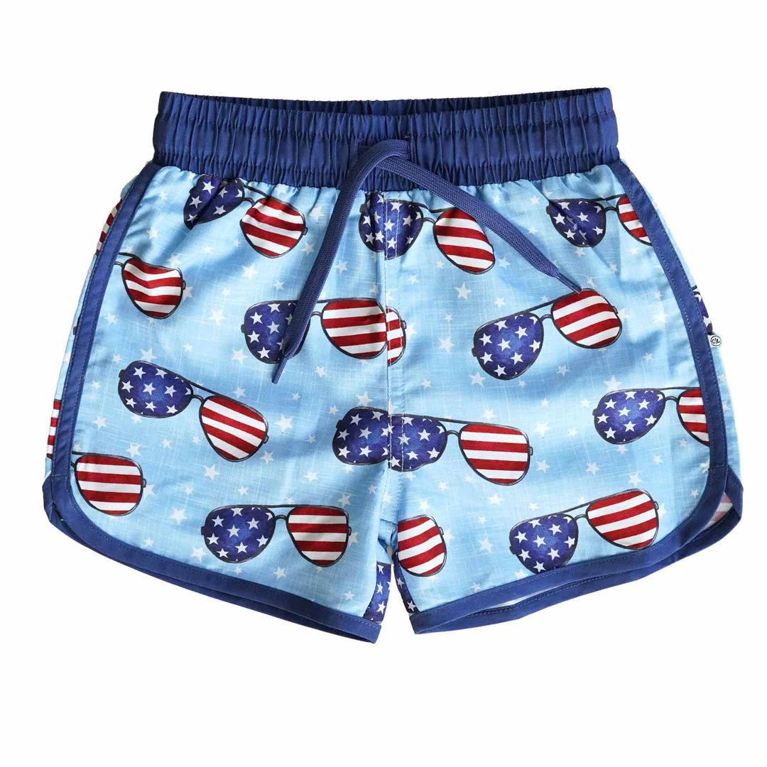 Boy's Swim Trunks | Patriotic Summer | Caden Lane