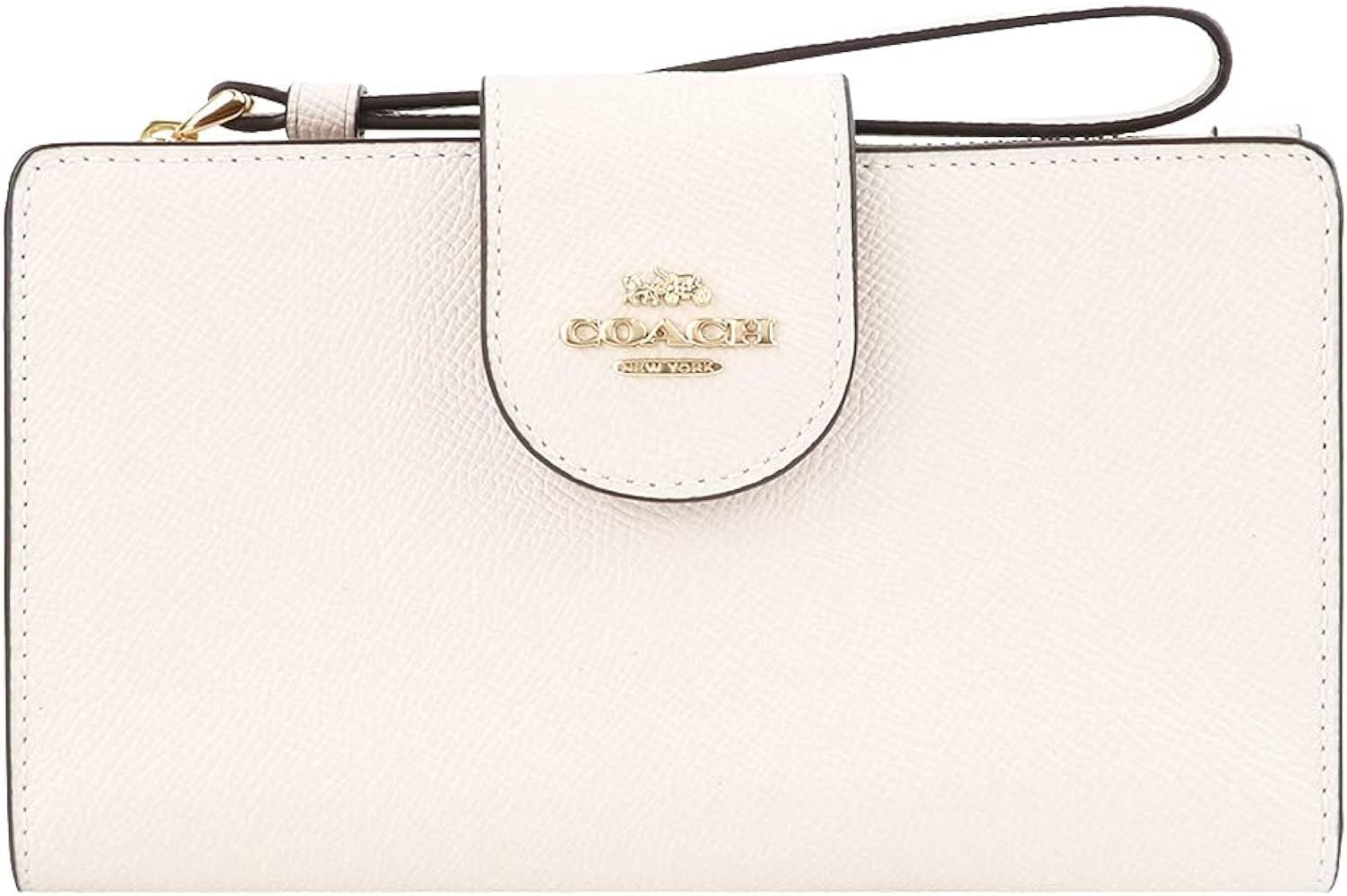 Coach Women's Tech Phone Wallet (Crossgrain Leather - Chalk) | Amazon (US)