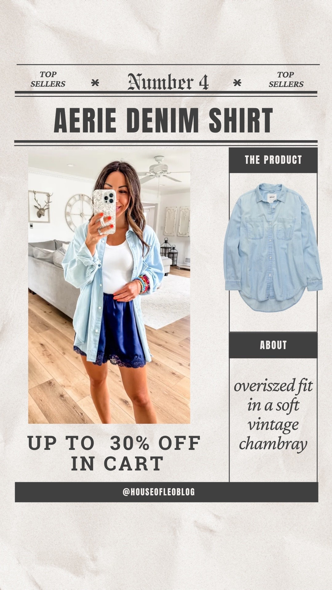 Small denim shirt but could’ve done XS. Chambray shirt. Small satin shorts.

#LTKOver40 #LTKSaleAlert