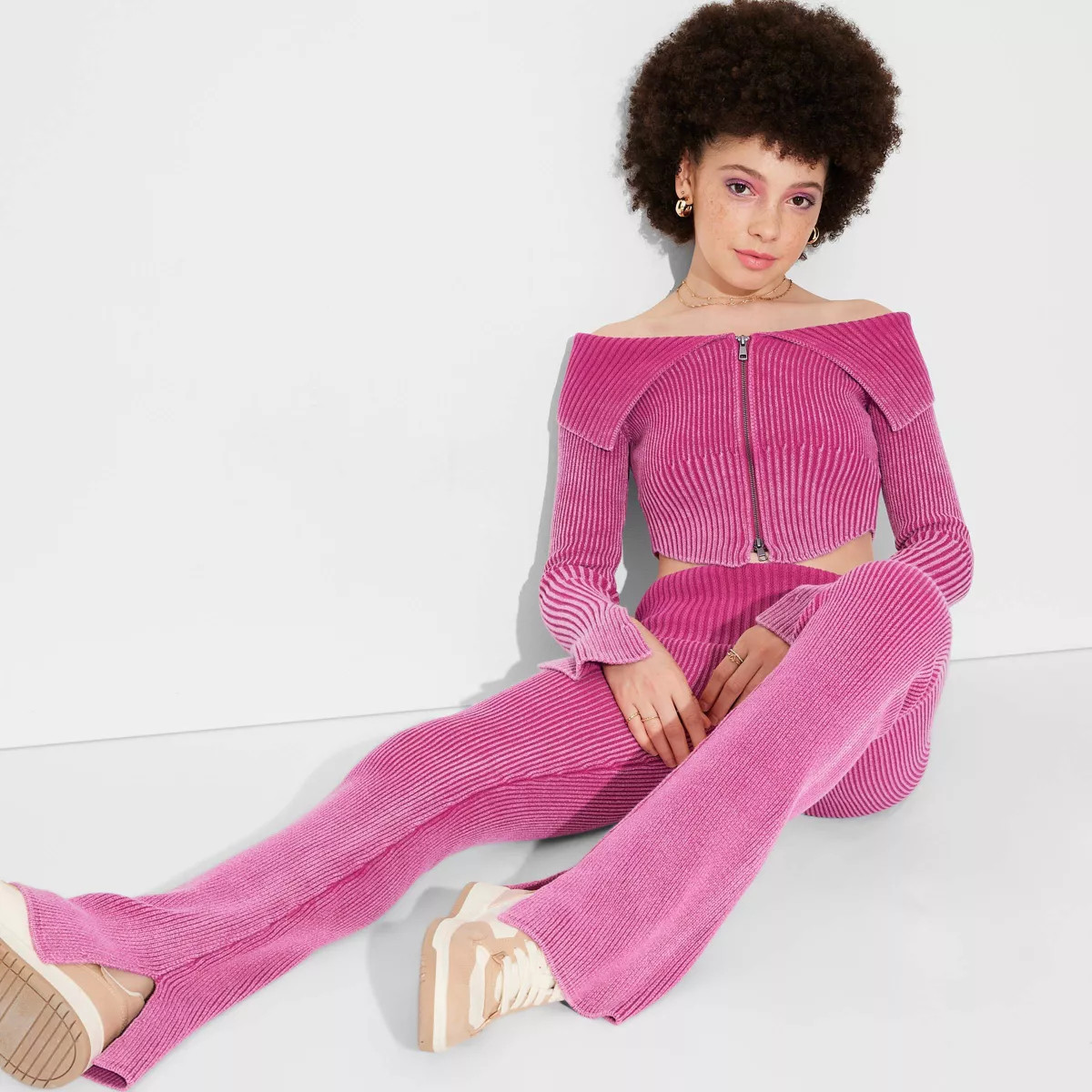 Women's Mid-Rise Flare Sweater Pants - Wild Fable™ | Target