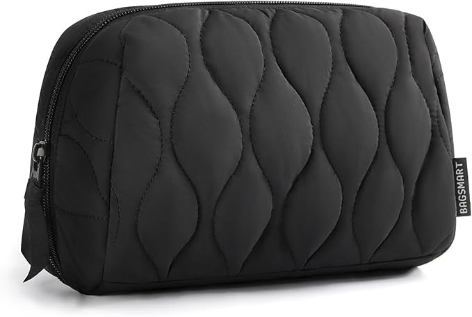 BAGSMART Makeup Bag, Travel Cosmetic Bag, Puffy Padded Make Up Bag for Women, Makeup Organizer Ca... | Amazon (US)