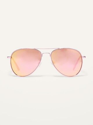 Pink Aviator Sunglasses for Women | Old Navy (US)