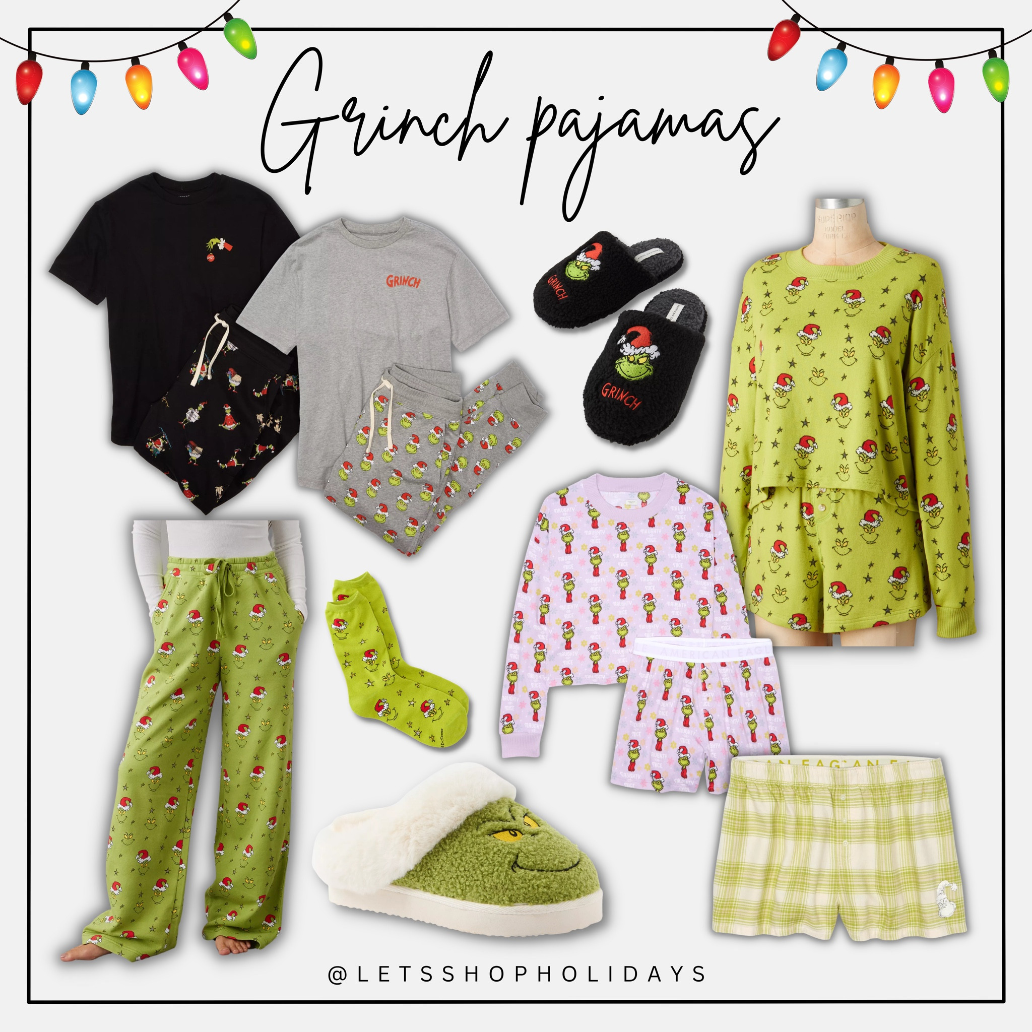 AE Grinch Plush PJ Set