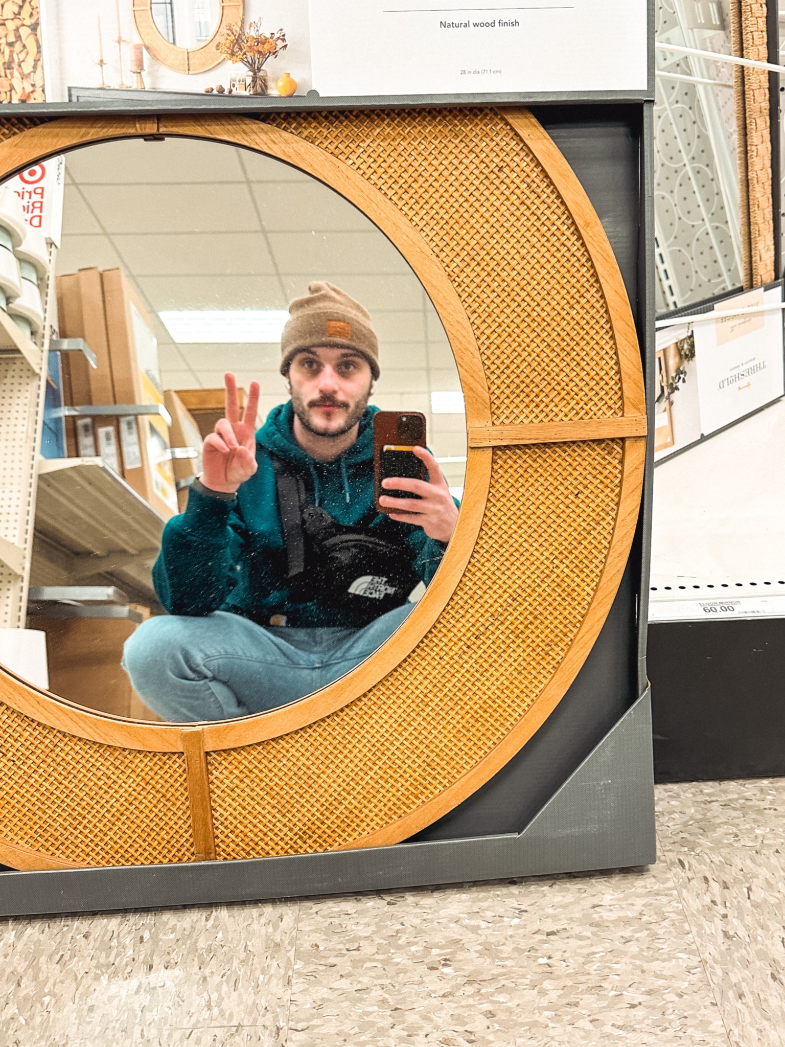 This Round Cane accent mirror is the perfect size and tone for a masculine and natural entryway. Style it above a console table or a long hallway for visual interest or a place to check yourself out before leaving the house 

#LTKmens #LTKFind #LTKhome