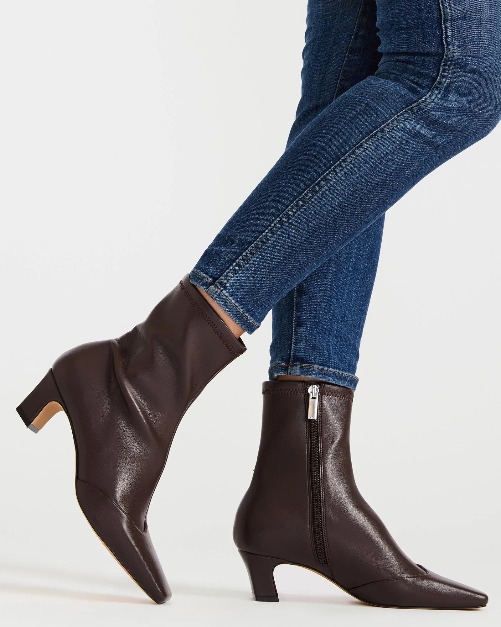 JETER Brown Square-Toe Women's Ankle Boot | Steve Madden (US)