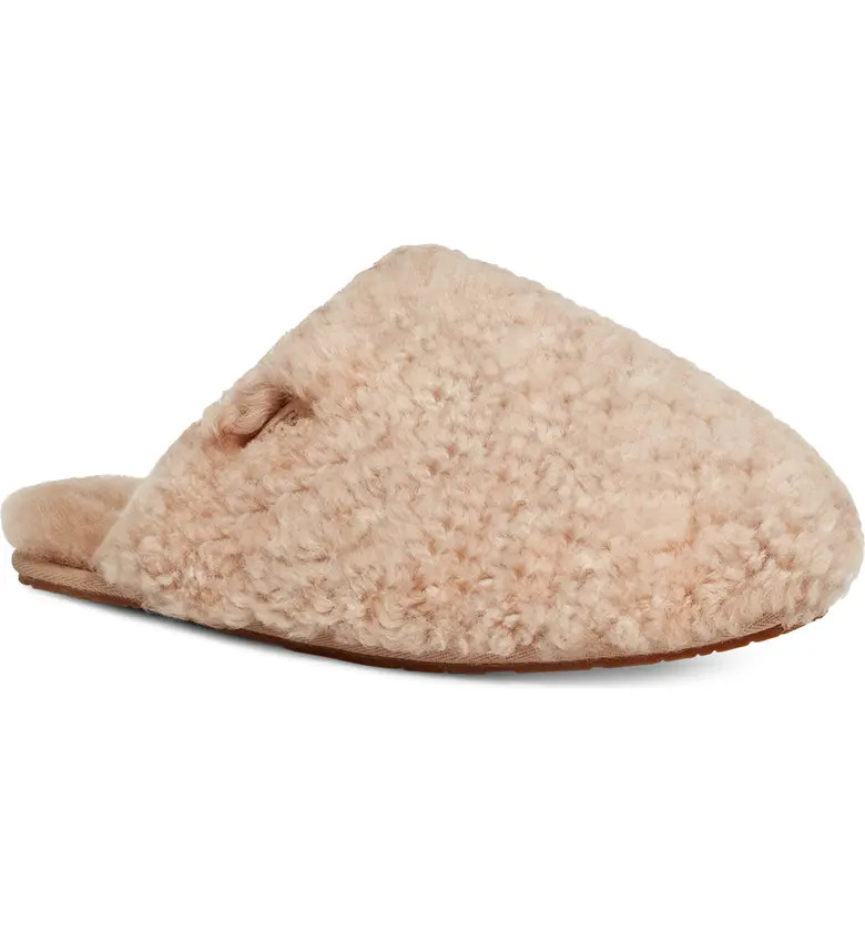 Maxi Curly Genuine Shearling Clog (Women) | Nordstrom