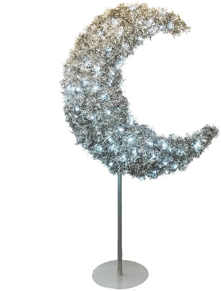 Peacock Supplies Eid Moon Tree & LED Lights - Silver | 5 ft Green Crescent Shaped Moon & 12m / 12... | Amazon (UK)