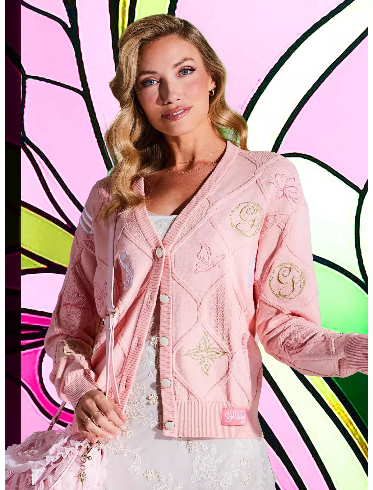 Wicked Glinda Icons Women's Cardigan - BoxLunch Exclusive | BoxLunch