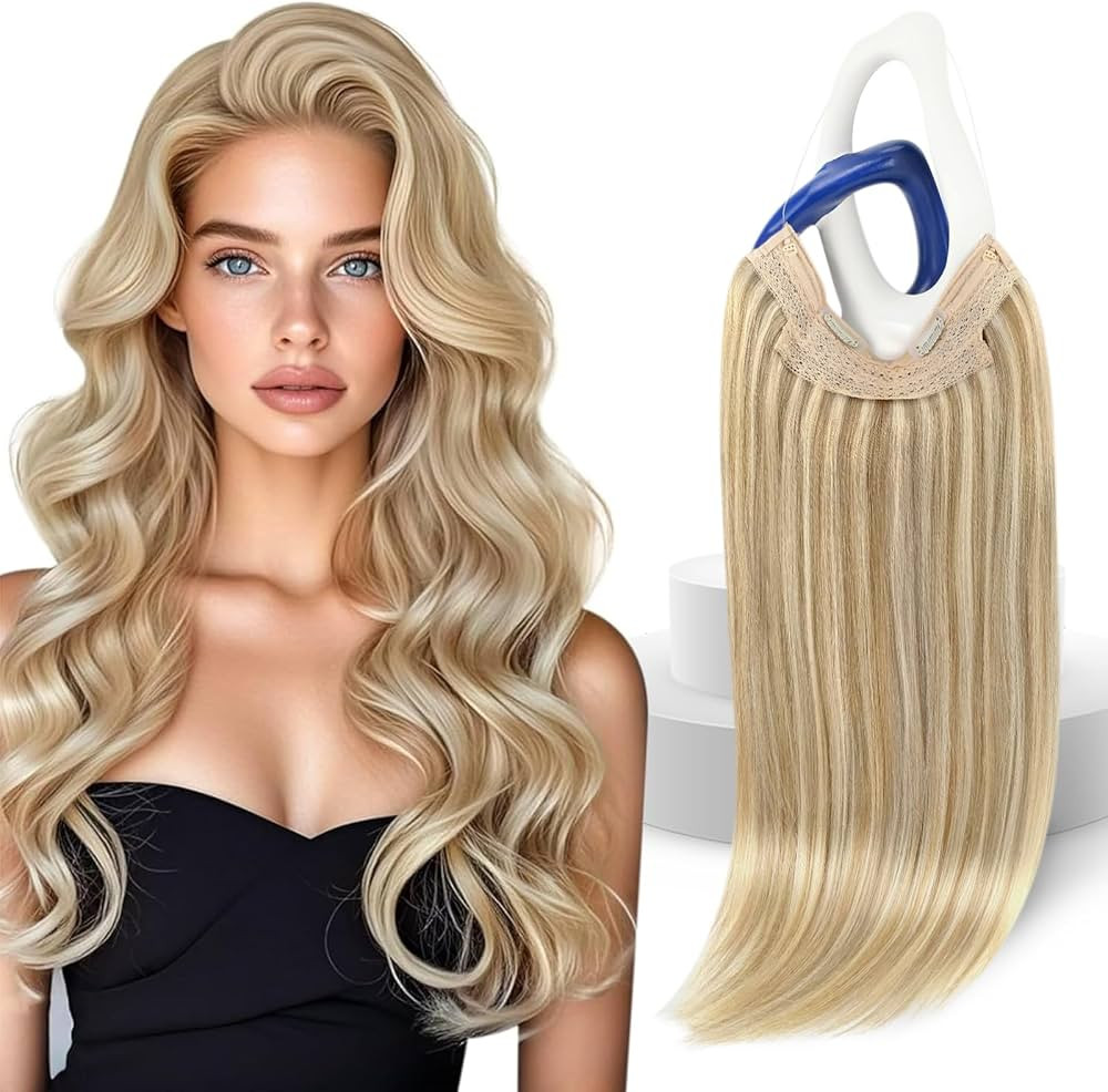 Sunny Hair Wire Hair Extensions Real Human Hair Fish Line Human Hair Extensions Invisible Wire Ex... | Amazon (US)