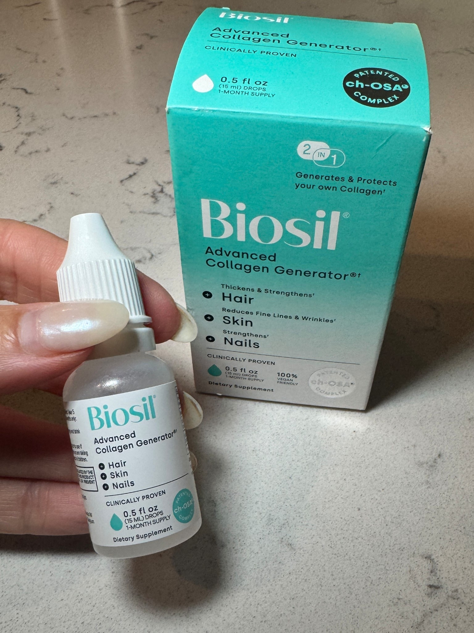 These tasteless, mixable liquid drops easily blend into water, juice or your favorite beverage to help generate collagen while protecting the collagen your body already has. 

#LTKOver40 #LTKBeauty #LTKmorningroutine